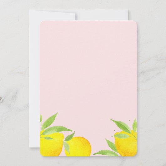 Citrus Main Squeeze Bruids Douche Uitnodiging (Achterkant)