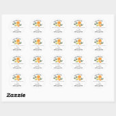 Citrus Main Squeeze Bruidsfeest Bedankt Ronde Sticker (Vel)