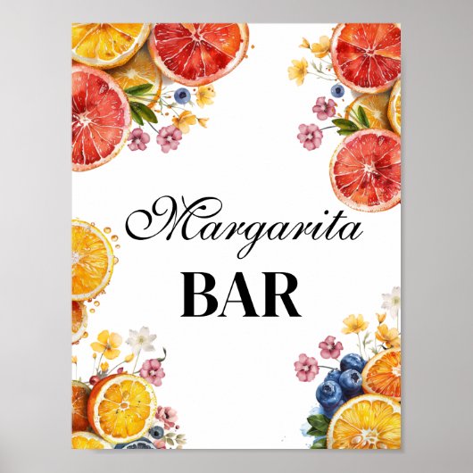 Citrus Main Squeeze margarita bar Vrijgezellenfees Poster (Voorkant)