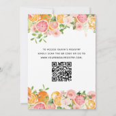 Citrus Main Squeeze QR Code Vrijgezellenfeest Kaart (Achterkant)
