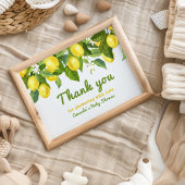 Citrus Main Squeeze Sweetie Lemon Baby shower Bedankkaart