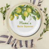 Citrus Main Squeeze Sweetie Lemon Baby shower Papieren Bordje