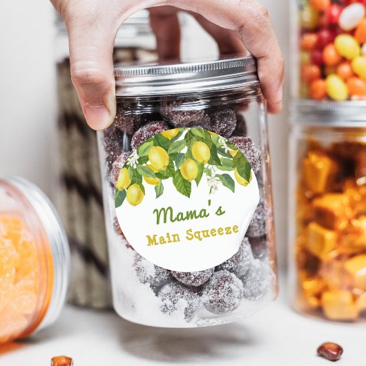 Citrus Main Squeeze Sweetie Lemon Baby shower Ronde Sticker