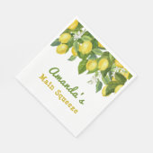 Citrus Main Squeeze Sweetie Lemon Baby shower Servet (Hoek)