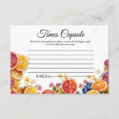 Citrus Main Squeeze Time Capsule Vrijgezellenfeest Informatiekaartje (Voorkant)