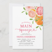 Citrus Main Squeeze Vrijgezellenfeest Sinaasappel  Kaart (Voorkant)