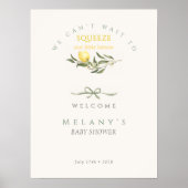 Citrus Mama's Squeeze Bow Welcome Baby Shower  Poster (Voorkant)