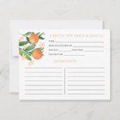 Citrus Mandarijn Houtskool Zwart Bijpassende douch Kaart (Voorkant)