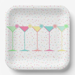 Citrus Martini Cocktail Confetti Feest Viering Papieren Bordje