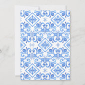 Citrus Mediterraan blauw Tegels Lemon Italië Huwel Kaart (Achterkant)