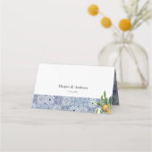 Citrus Mediterranean tegels Wedding Place card Plaatskaartje (Achterkant)