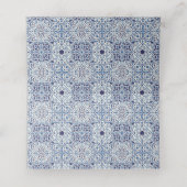 Citrus Mediterranean tegels Wedding Place card Plaatskaartje (Binnenkant ongevouwen)