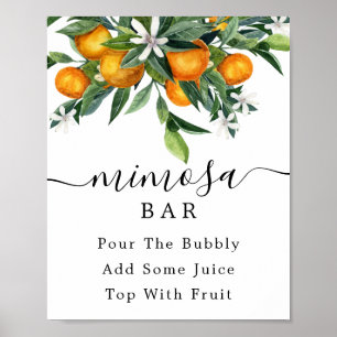 Citrus Mimosa Bar Bord Poster