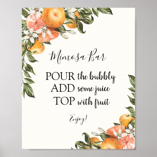 Citrus Mimosa Bar-Drink Poster (Voorkant)