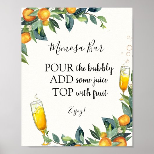 Citrus Mimosa Bar-Drink Poster (Voorkant)