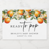 Citrus Mini Mousserende Wijn Etiketten Klaar voor  (Enkel label)