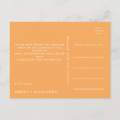 Citrus minimalistisch Sinaasappel bruiloft foto da Briefkaart (Achterkant)