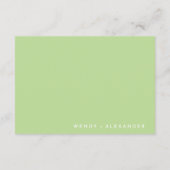 Citrus minimalistische groene bruiloft details informatiekaartje (Achterkant)