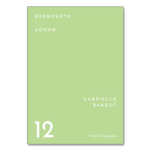 Citrus minimalistische groene opvouwbare plaats ka kaart