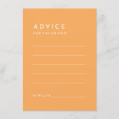 Citrus minimalistische Sinaasappel bruiloft advies (Voorkant)