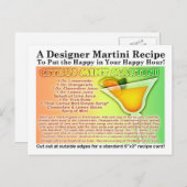 Citrus Mint Martini Recept Briefkaart (Voorkant / Achterkant)