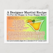 Citrus Mint Martini Recept Briefkaart (Voorkant)