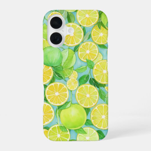 Citrus Mix - Fresh Lemon & Lime Phone Case iPhone 16 Hoesje (Achterkant)