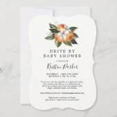 Citrus moderne aandrijving door baby douche uitnod kaart (Voorkant)