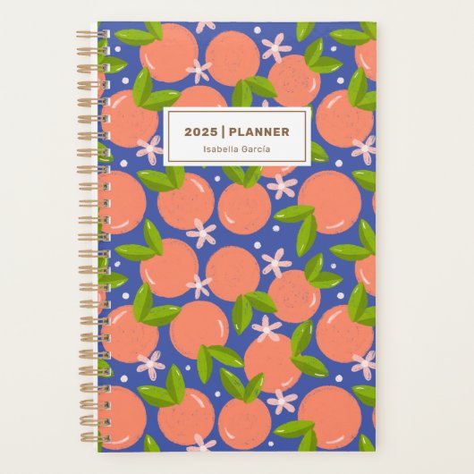 Citrus Moderne Gepersonaliseerde Maandplanner Planner (Voorkant)
