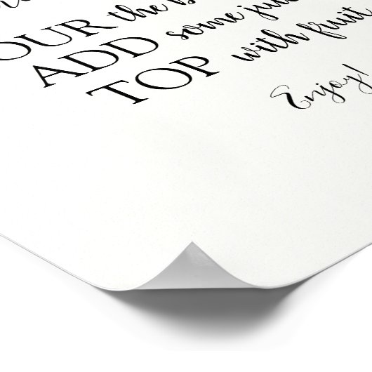 Citrus Momosa Bar Drink Bord Poster (Hoek)