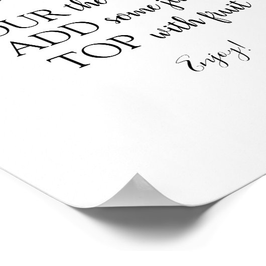 Citrus Momosa Bar Drink Sign Poster (Hoek)