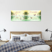 Citrus Mountain Reflection NET BREATHE Canvas Afdruk (Insitu (Slaapkamer))