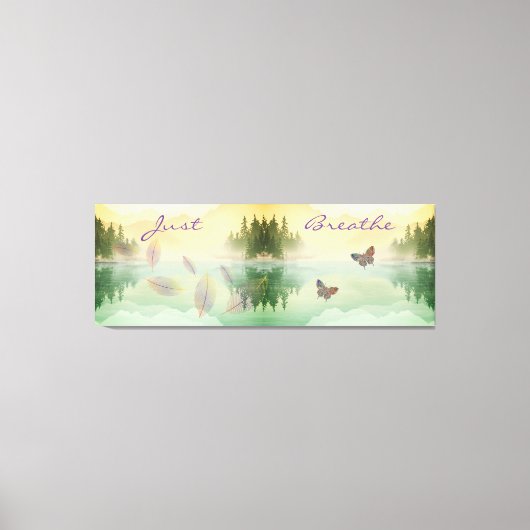 Citrus Mountain Reflection NET BREATHE Canvas Afdruk (Voorkant)