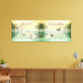 Citrus Mountain Reflection NET BREATHE Canvas Afdruk (Insitu (Woonkamer))