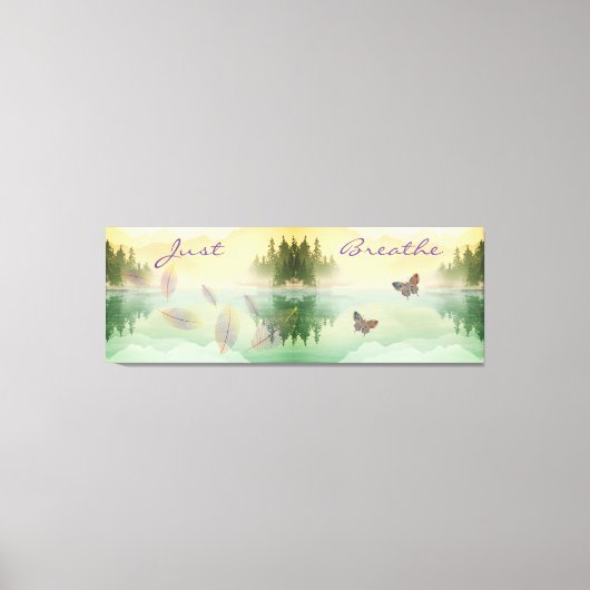 Citrus Mountain Reflection NET BREATHE Canvas Afdruk (Voorkant)