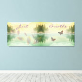 Citrus Mountain Reflection NET BREATHE Canvas Afdruk (Insitu (Houten vloer))