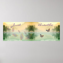 Citrus Mountain Reflection NET BREATHE Poster