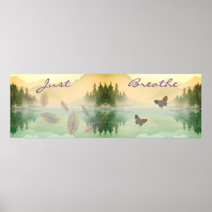 Citrus Mountain Reflection NET BREATHE Poster