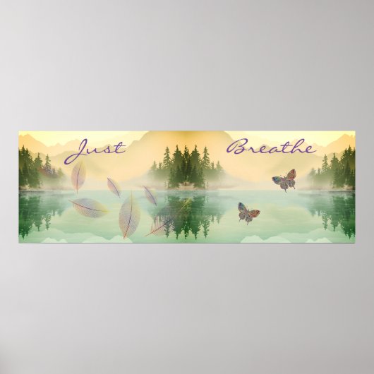 Citrus Mountain Reflection NET BREATHE Poster (Voorkant)
