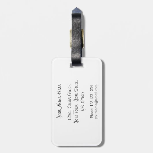 Citrus Multi-bagagelabel Bagagelabel (Achterkant verticaal)