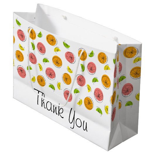 Citrus Multi Bedankt, grote cadeau Groot Cadeauzakje (Voorkant Gekanteld)