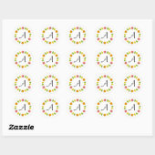 Citrus Multi Circle Monogram sticker rond (Vel)