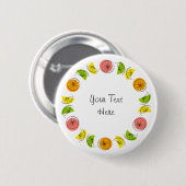 Citrus Multi Circle Text, ronde Button 5,7 Cm (Voorkant /achterkant)