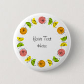 Citrus Multi Circle Text, ronde Ronde Button 5,7 Cm (Voorkant)