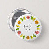Citrus Multi Circle Text, ronde Ronde Button 5,7 Cm (Voorkant /achterkant)