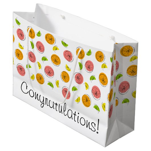 Citrus Multi, gefeliciteerd! Een cadeautas groot! (Voorkant Gekanteld)