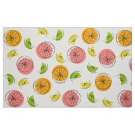 Citrus Multi-grote afdrukken Stof