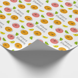Citrus Multi 'Happy Birthday' Cadeaupapier