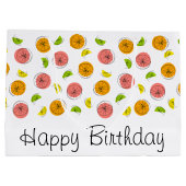 Citrus Multi Happy Birthday-cadeautas, groot Groot Cadeauzakje (Achterkant)