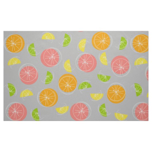 Citrus Multi-large print grijs Stof (Fat Quarter)